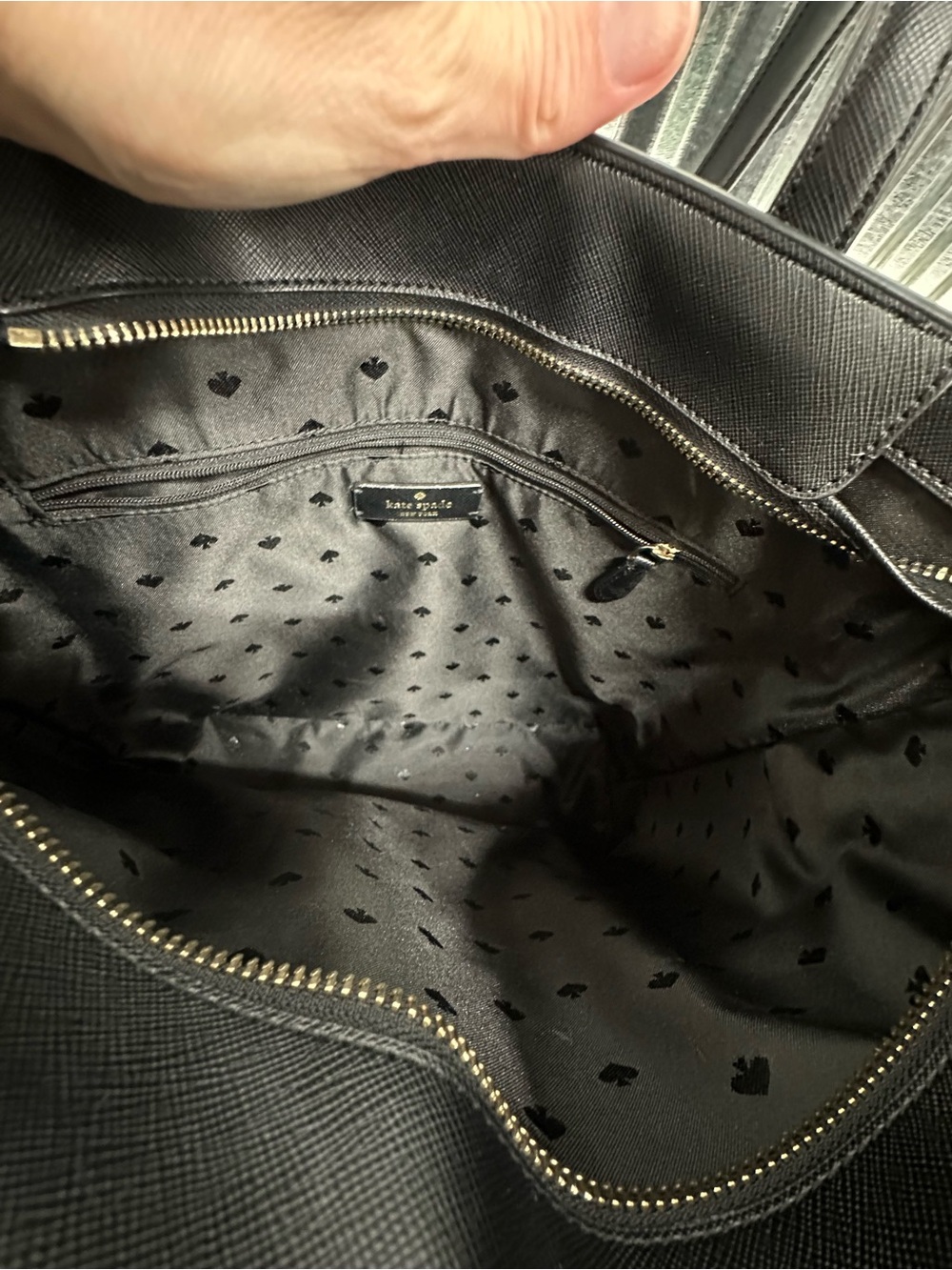 Kate Spade Black Glitter Tote Bag - Picture 14 of 15